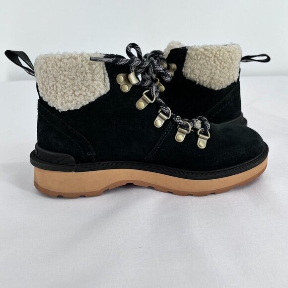 Sorel Women's Hi-Line Hiker Cozy Boot Size 6 in Black Faux Shearling Urban - Picture 8 of 13